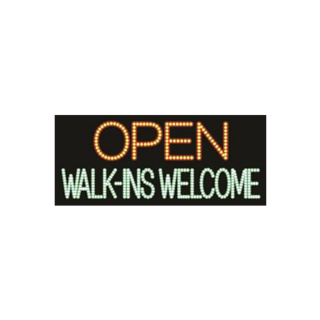 Cre8tion LED signs Open Walk-Ins Welcome, O0501, 23068 KK BB